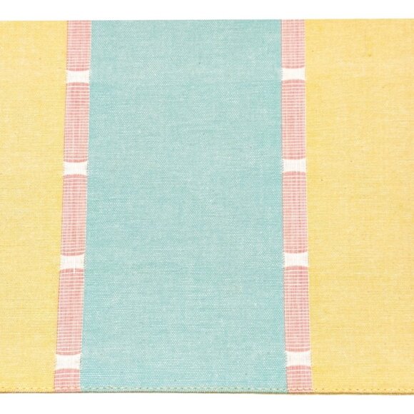 Easter Spring Pastel Cotton Placemats Set of 4 Yellow Mint Pink 19" x 13" India - Picture 3 of 7
